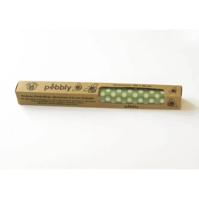 Rouleau emballage cire d'abeille 1m - Pebbly