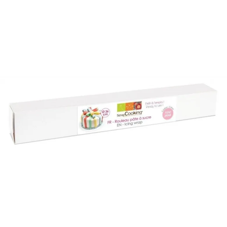 Rouleau pâte à sucre rose 430g - ScrapCooking