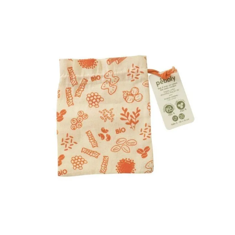 Sac à vrac coton bio 15x20cm - Pebbly