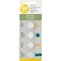 Set 4 douilles jetables 3, 18, 6, 21 - Wilton