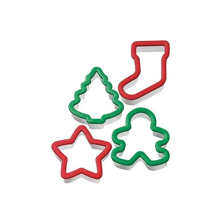 Set 4 emporte-pièces plastique Noël - Wilton