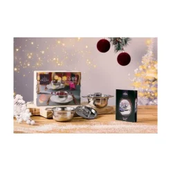 Set 2 mini cocottes Castel Pro 10 cm inox - Cristel