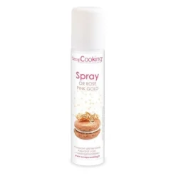 Spray colorant or rose alimentaire 75ml déco pâtisserie gâteaux - Scrapcooking