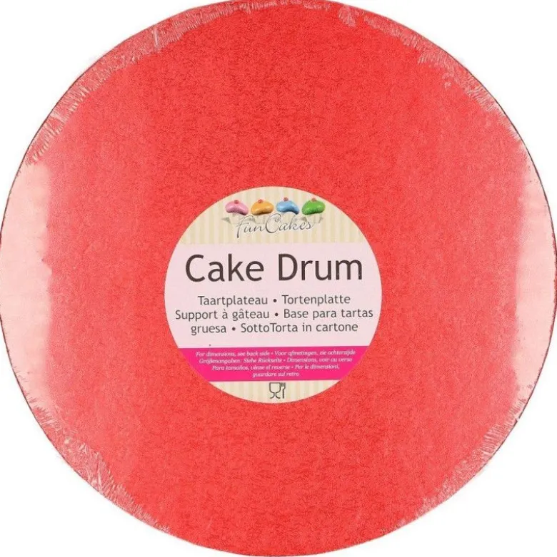 Support à gâteau rouge 30cm - FunCakes