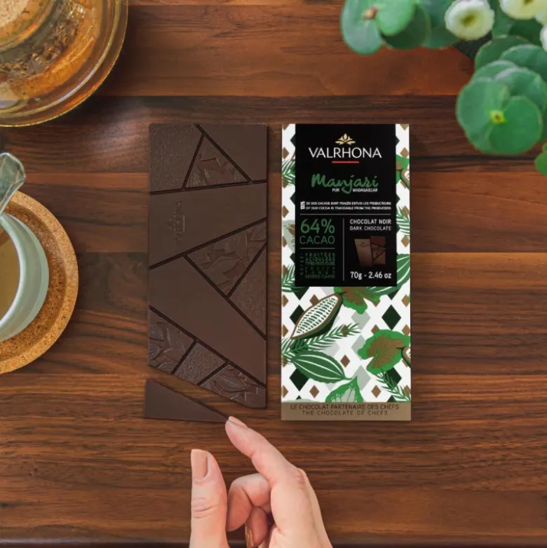 Tablette de Chocolat Noir Manjari 64% 70g - Valrhona