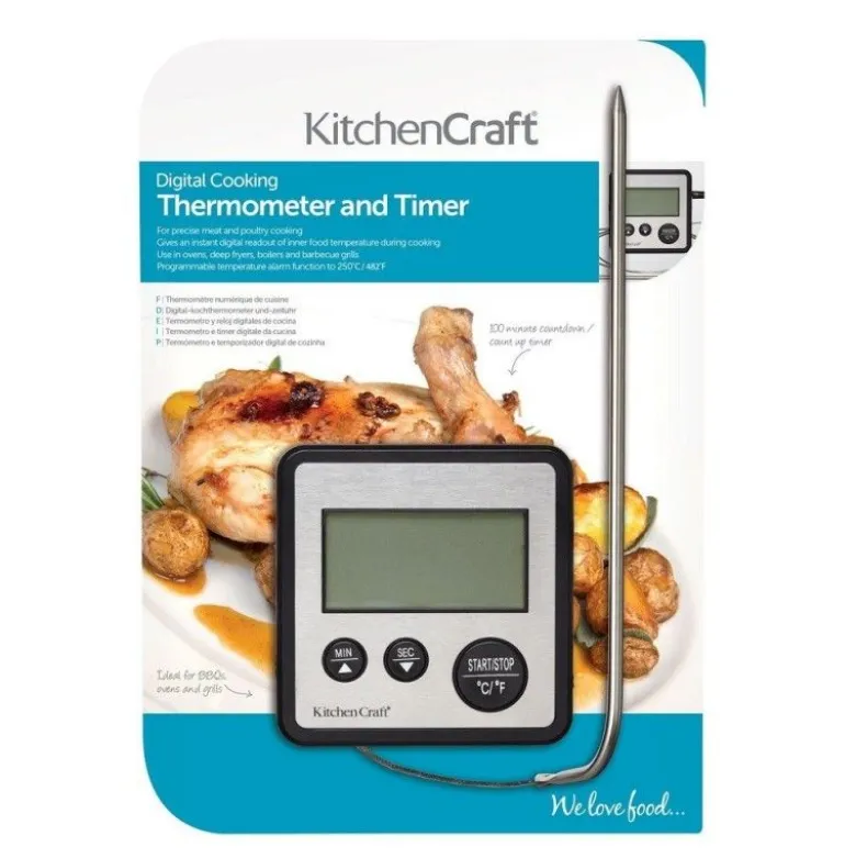 Thermomètre de cuisson + minuteur - KitchenKraft