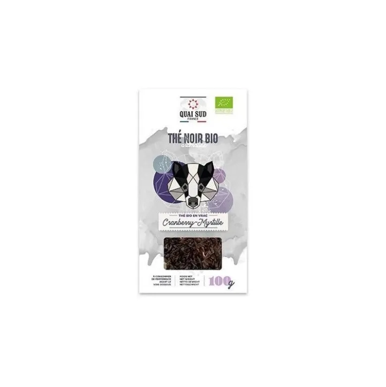 Thé noir Bio cranberry & myrtille - Quai Sud
