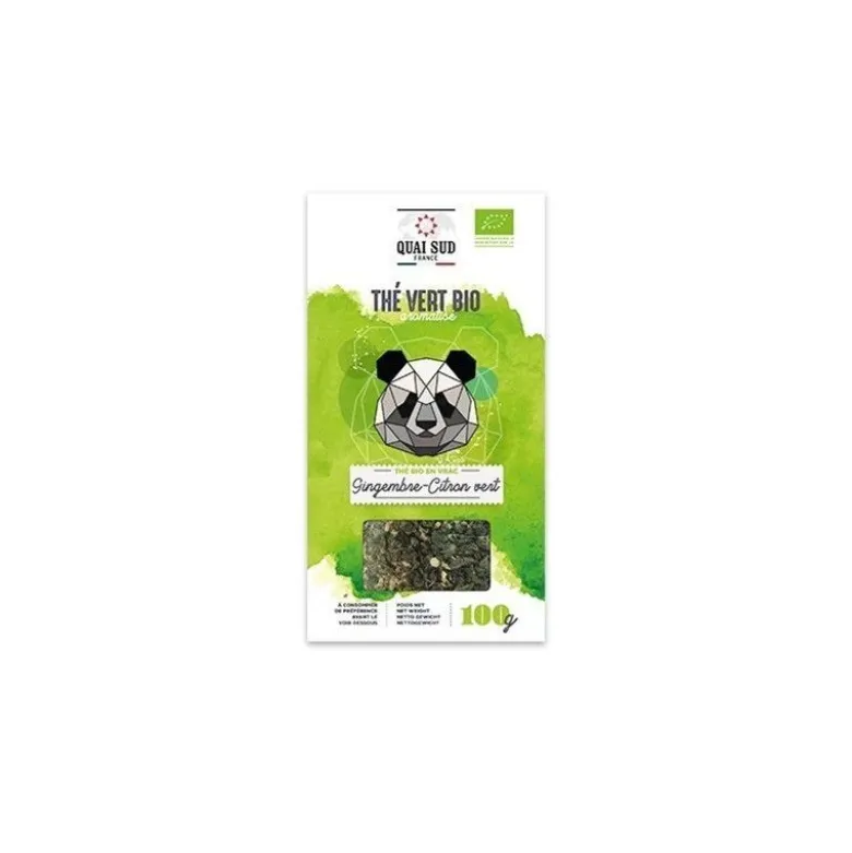 Thé vert Bio gingembre & citron vert - Quai Sud