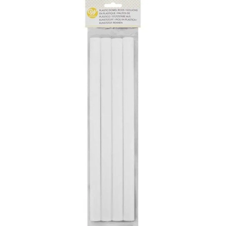 Tige support gâteau plastique 32cm x4 - Wilton